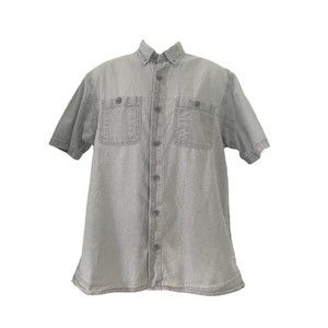 Vintage Duluth Trading Co Short Sleeve Button Up Traditional Polo Shirt Size M